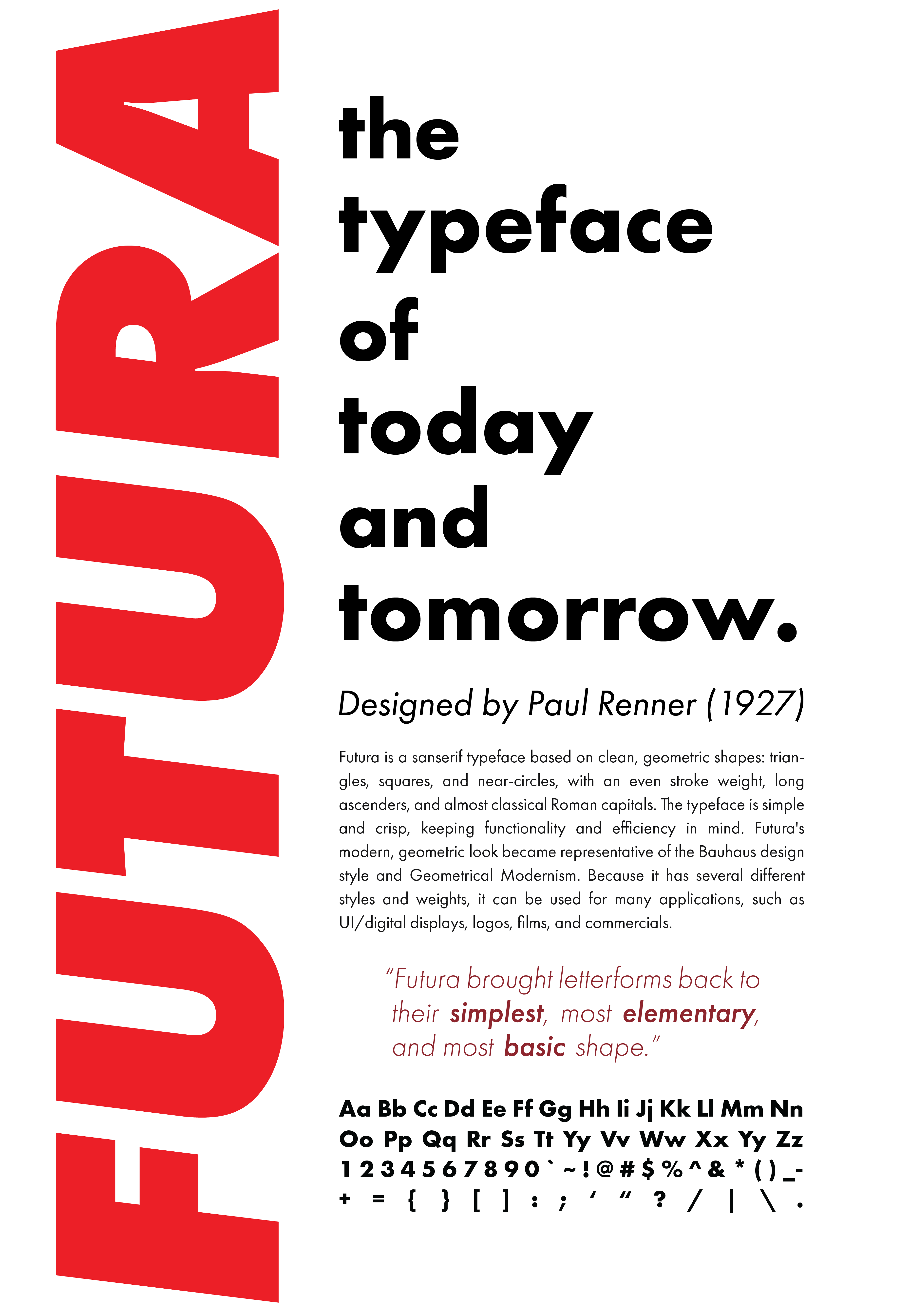 Futura: Type Specimen Poster