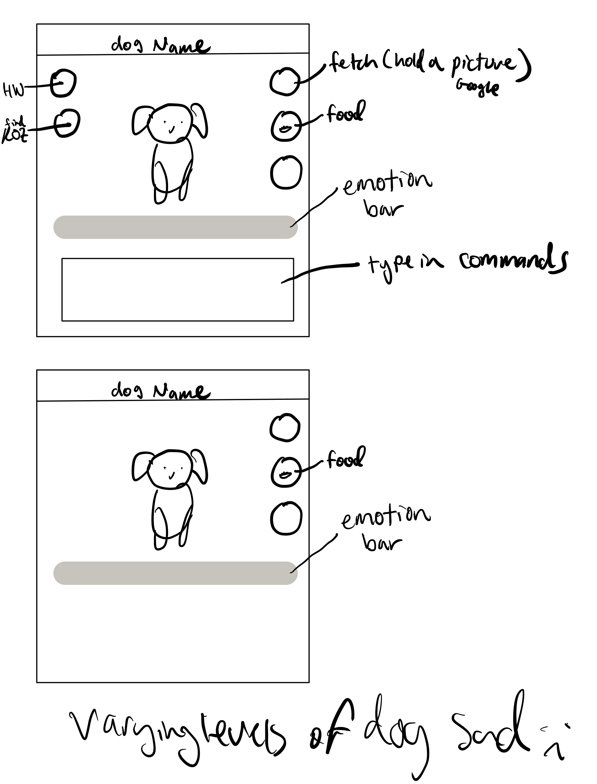 UI/UX Sketches and Final Button Icons