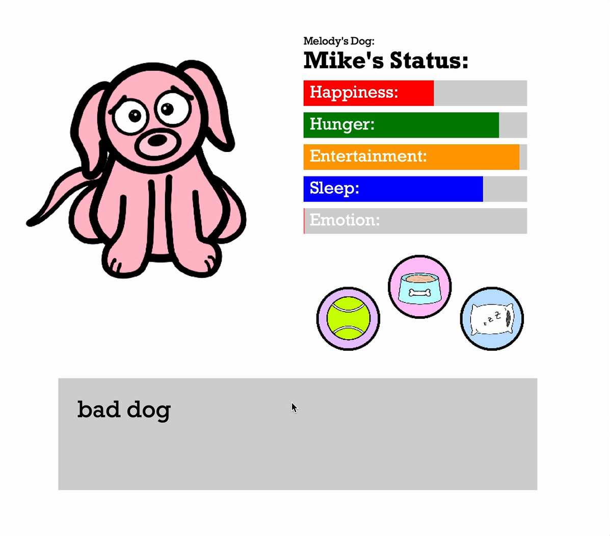Emotions and Status Bars