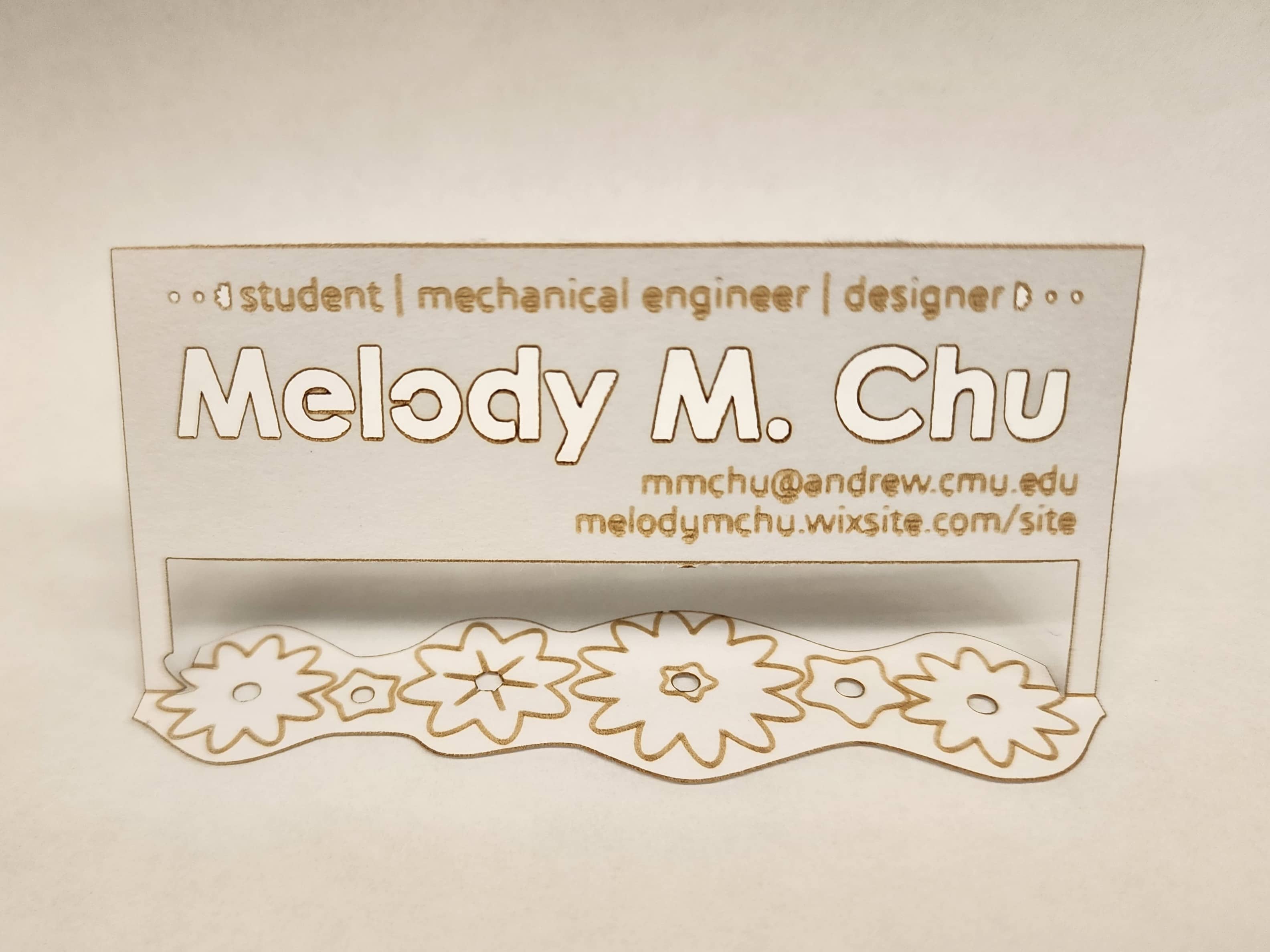 Custom Laser-Cut Business Card